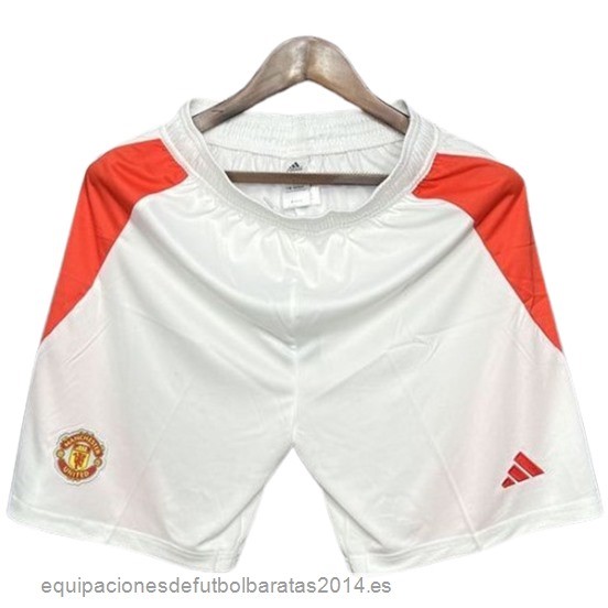 Nuevo 1ª Pantalones Manchester United 24/25 Blanco Baratas